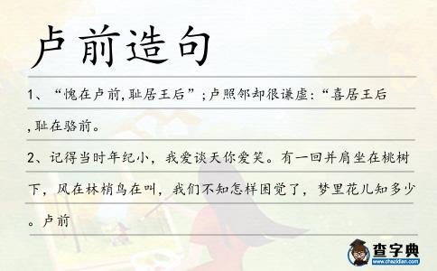 盧前造句