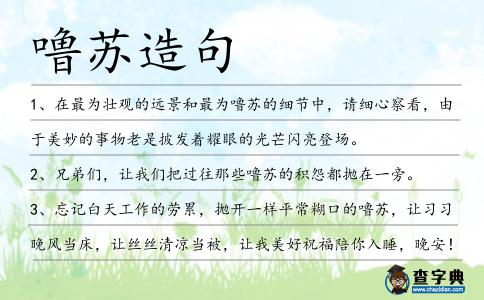 嚕蘇造句