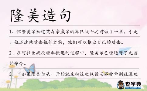 隆美造句