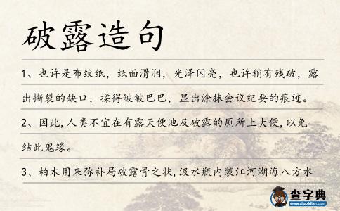 破露造句