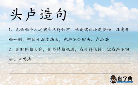 頭盧造句