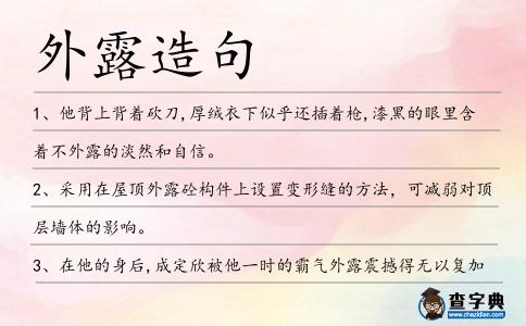 外露造句
