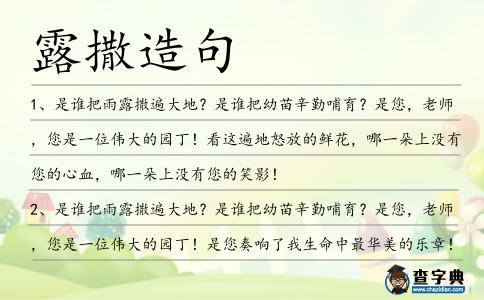 露撒造句