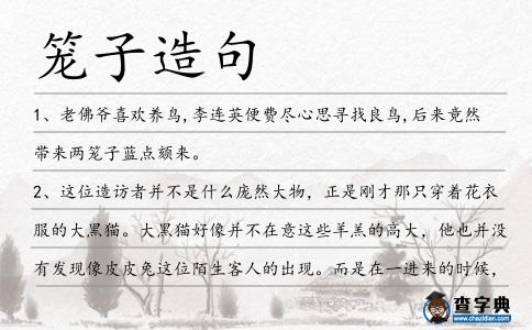 籠子造句