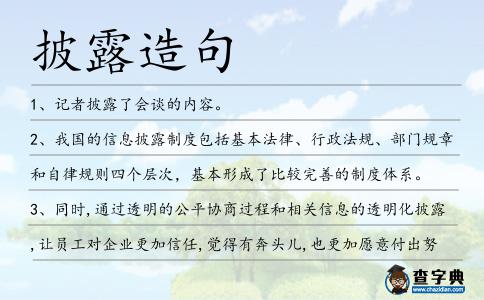 披露造句