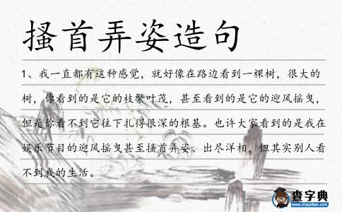 搔首弄姿造句