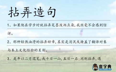 拈弄造句