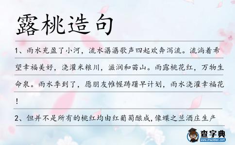 露桃造句