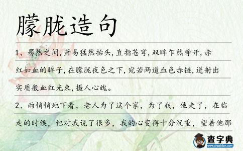 朦朧造句