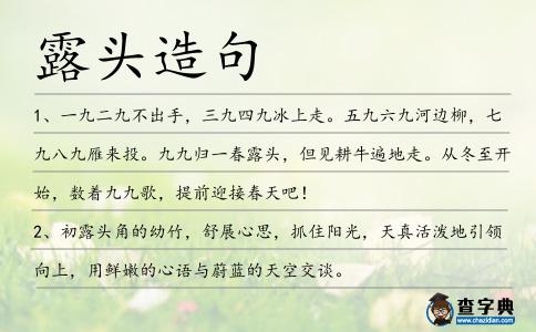 露頭造句