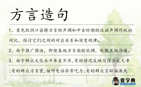 方言造句
