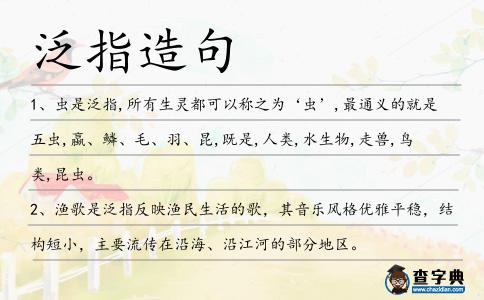 泛指造句