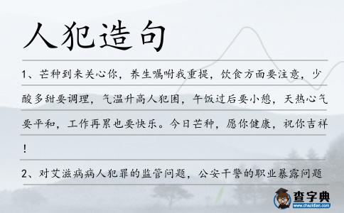人犯造句
