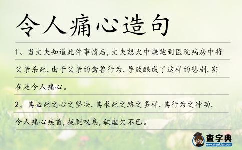 令人痛心造句