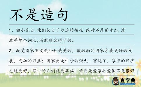 不是造句
