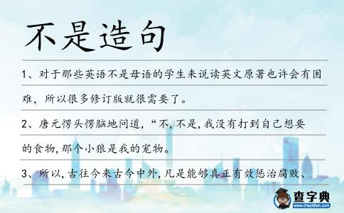 不是造句