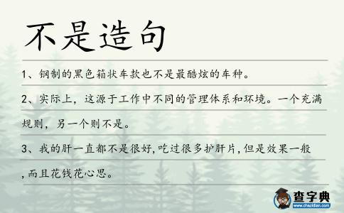 不是造句