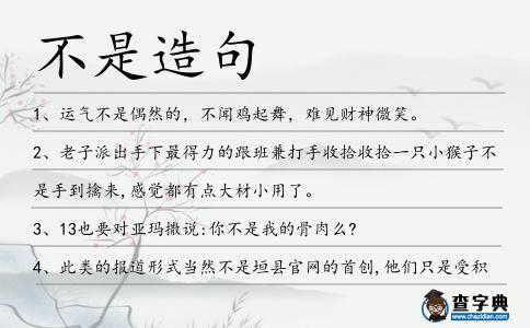 不是造句