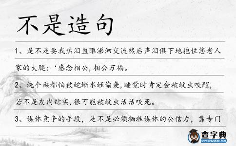 不是造句