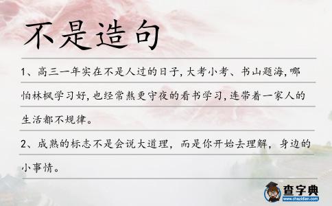 不是造句
