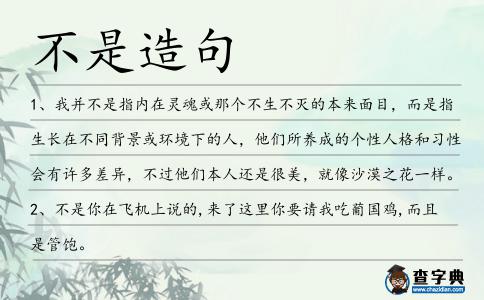 不是造句
