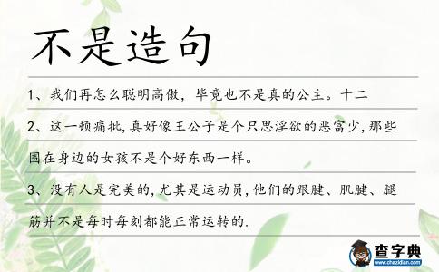 不是造句