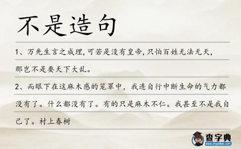 不是造句