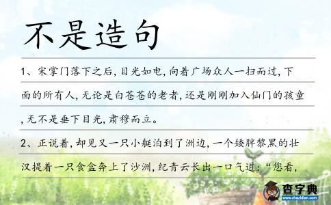 不是造句