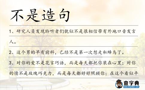 不是造句