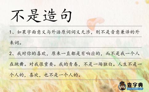 不是造句