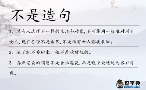 不是造句