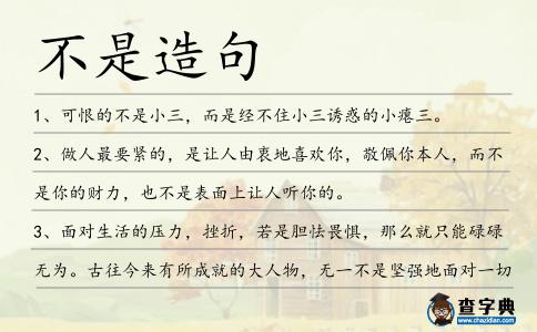 不是造句