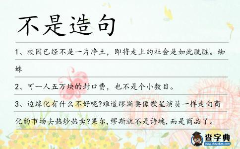 不是造句