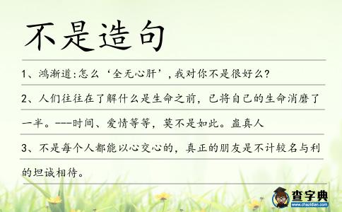 不是造句