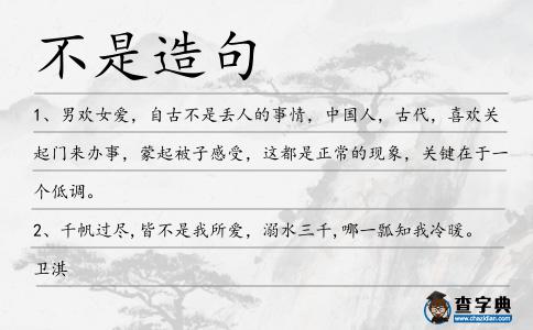 不是造句