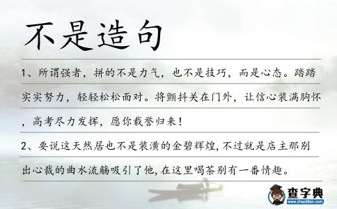 不是造句
