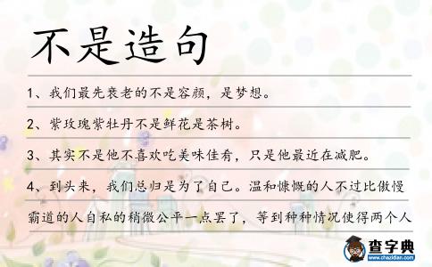 不是造句