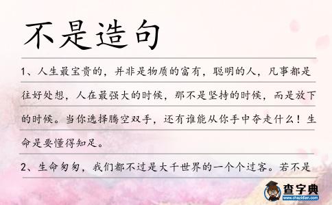 不是造句