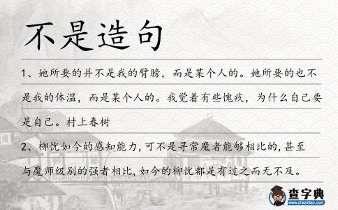 不是造句