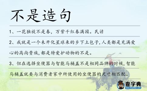不是造句