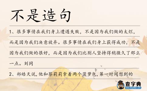 不是造句