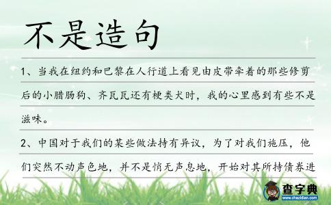 不是造句