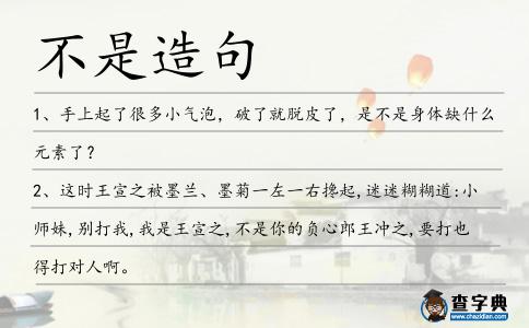 不是造句