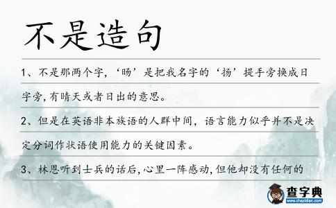 不是造句