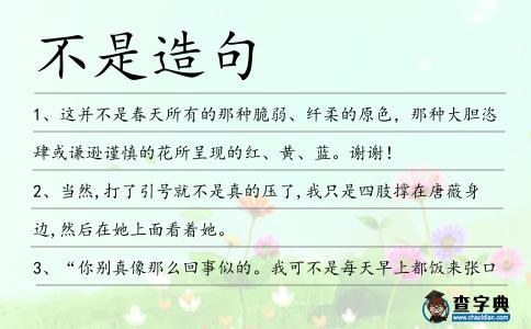 不是造句