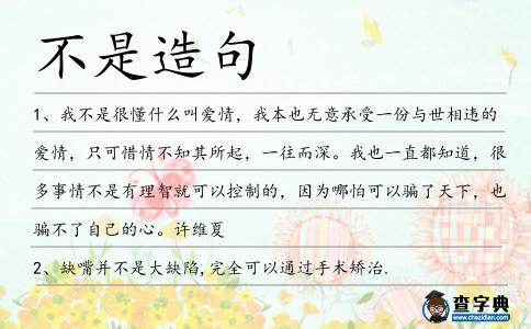 不是造句