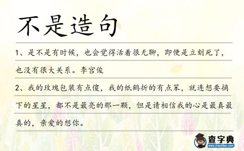 不是造句