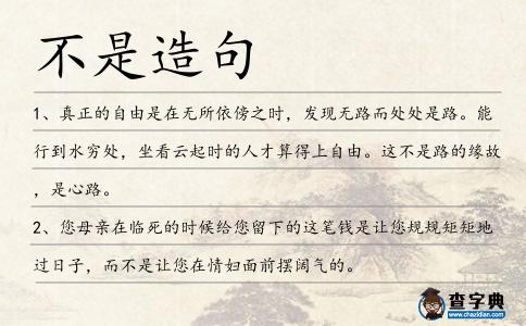不是造句
