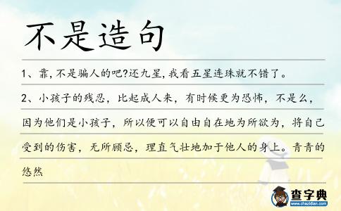 不是造句