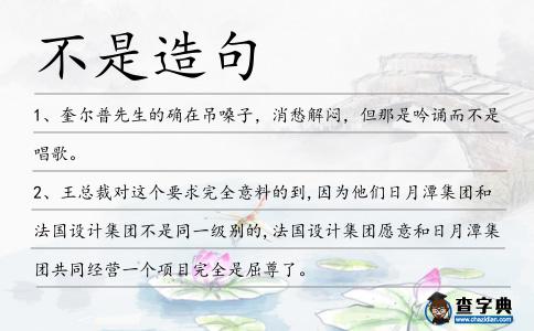 不是造句